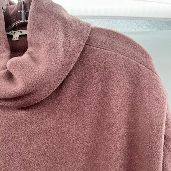 La Miel Cowl Neck Fleece Top Mauve Women's Size Small Long Sleeve - Picture 3 of 9